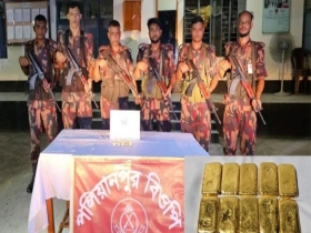 আড়াই কোটি টাকার স্বর্ণ ফেলে ভারতে পালালো চোরাকারবারি